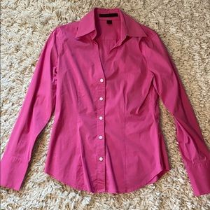 Express women’s hot pink button down size S EUC